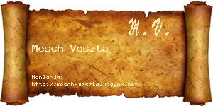 Mesch Veszta névjegykártya